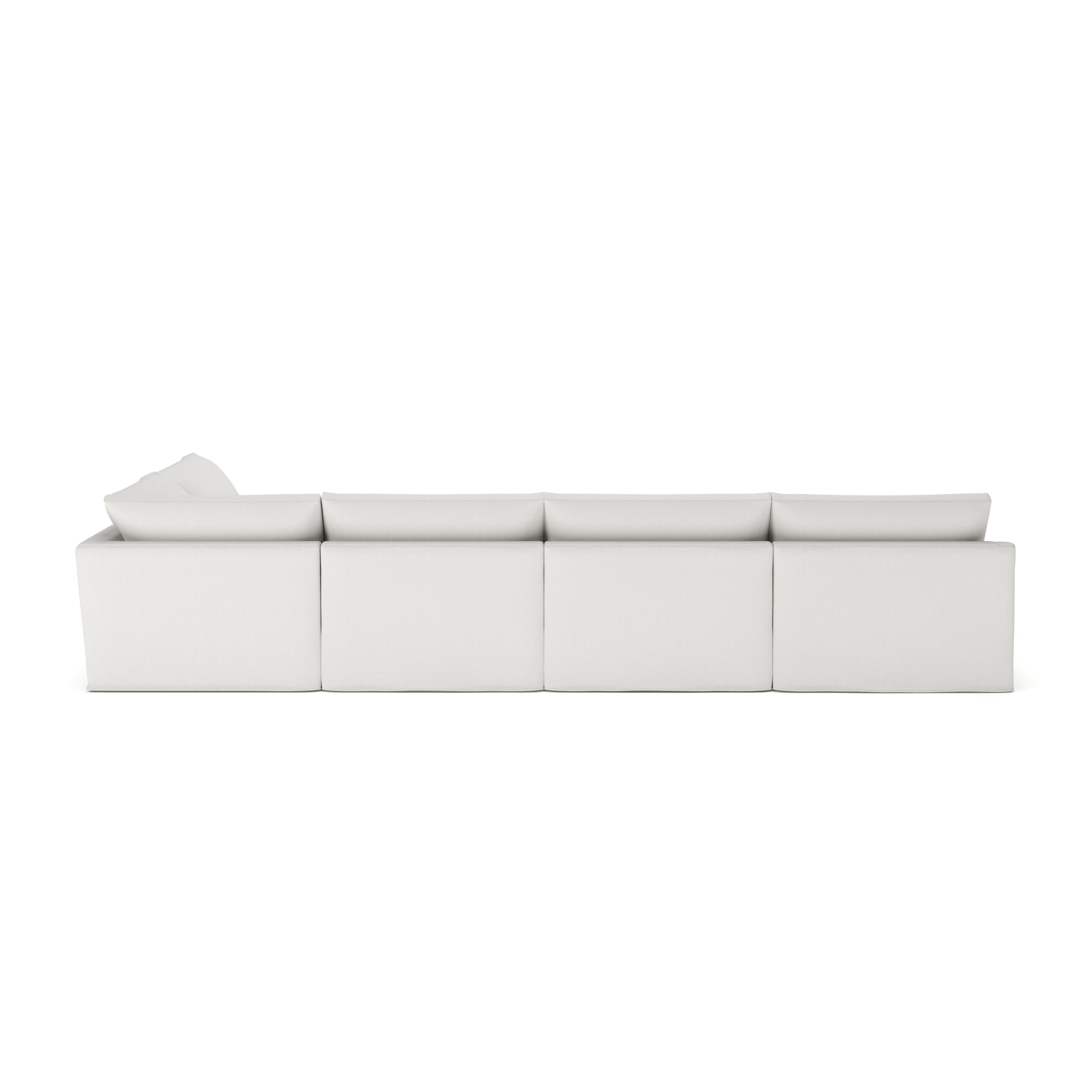 Wrenley 6-Piece Slipcovered Modular Sectional Right Hand Facing, Macarena Beige, Right Hand Facing