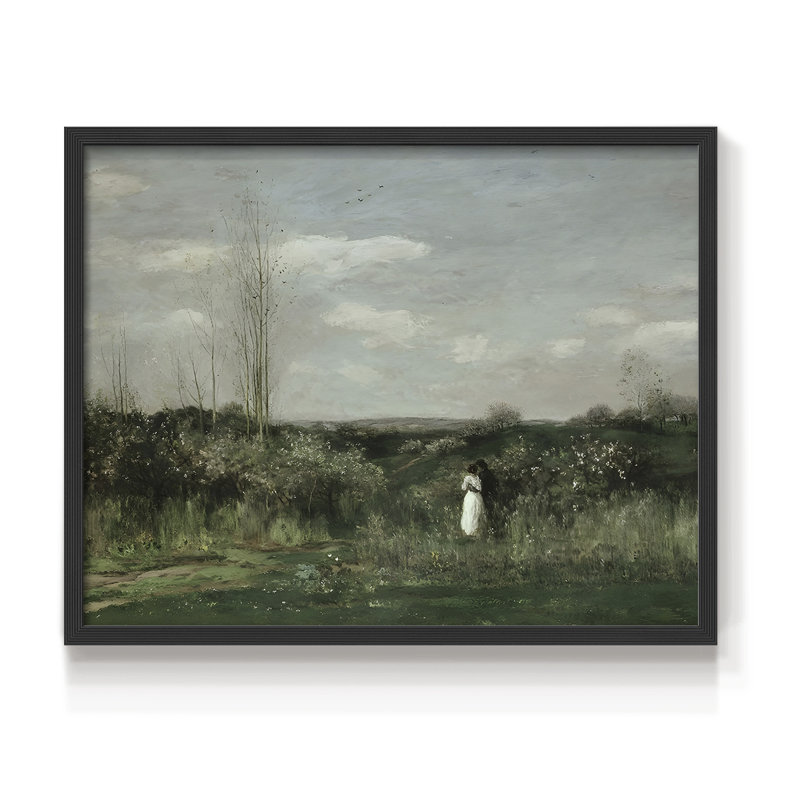 Paysages rétro-DCCCLXV-Reproduction encadrée - réarmable, H 11 po x l 14 po, Noir