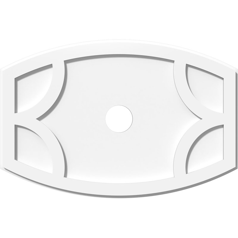 Kailey Architectural Grade PVC Contemporary Ceiling Medallion, 17.375" H x 26" W x 1" D