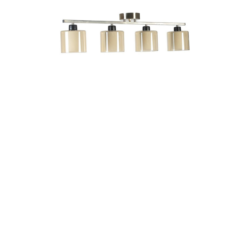 Chandle Chandelier, Matte Chrome/Amber