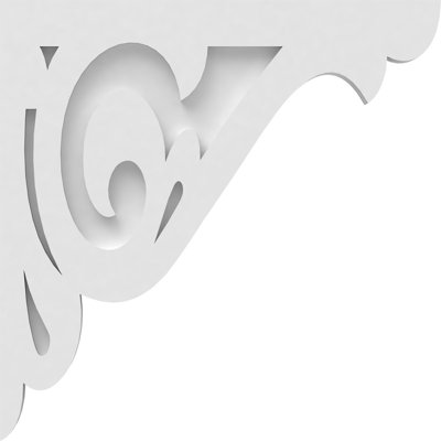 1 7/8"W X 22"D X 22"H Bordeaux Architectural Grade PVC Corbel