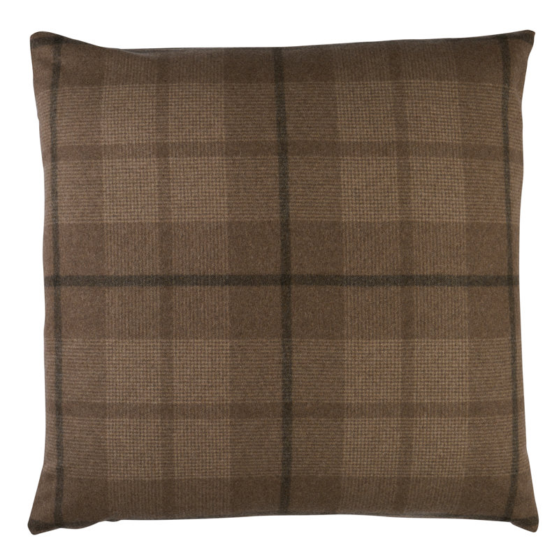 Montana Wool Plaid Pillow, Buckskin