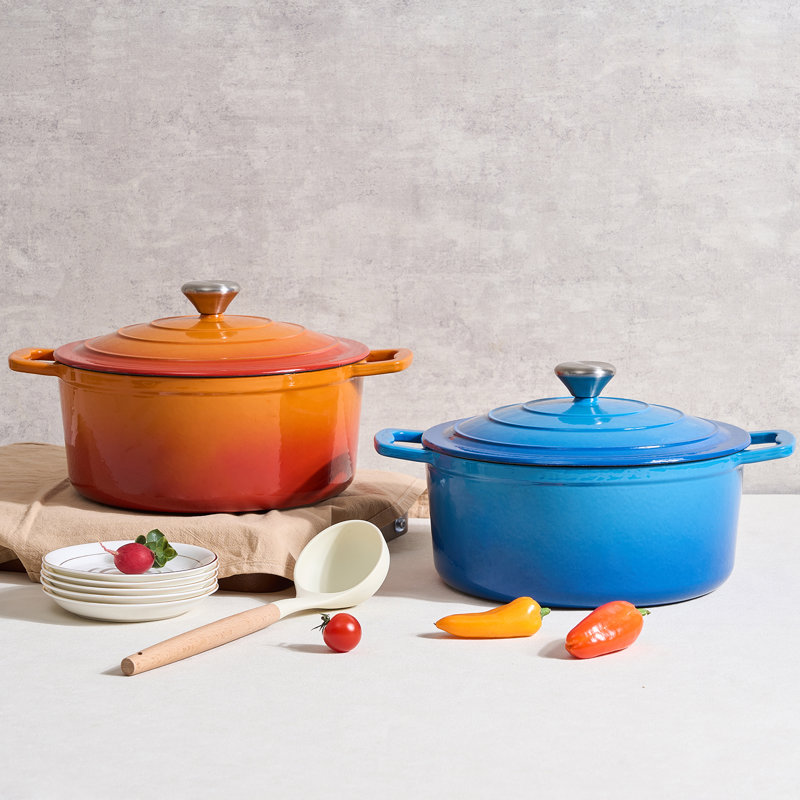 Cocotte ronde en fonte Chef Power 5QT, Orange