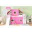 Lit mezzanine double avec tente et tour rose. Fabriqué en bois de pin massif robuste. Fenêtre de conception inspirée d'une maisonnette. Vaste espace de rangement. L 94,6 po x l 99,5 po x H 78,9 po. Matelas non inclus. Assemblage-821839628-821839629