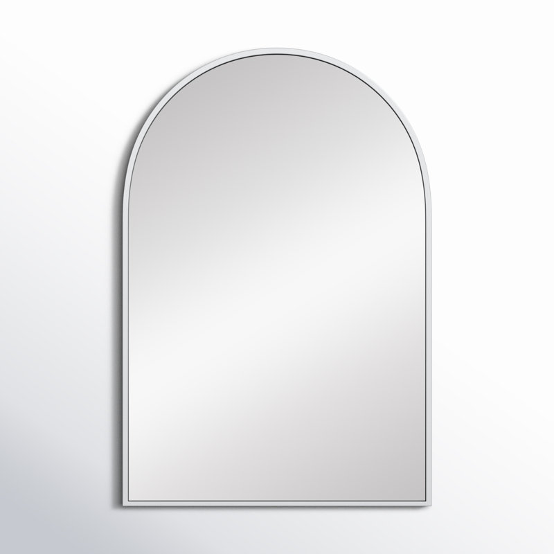 Sabine Metal Arch Wall Mirror, Silver, 40" x 27"