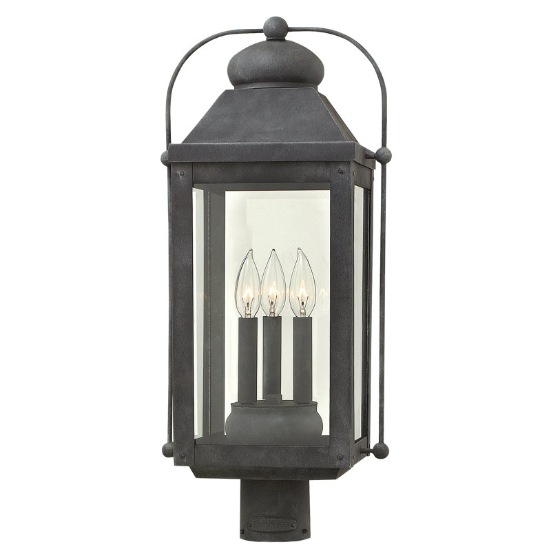 Anchorage 3-Light Lantern Head, Aged Zinc