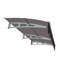 Auvent de fenêtre 79 po x 34 po - Supports en alliage d'aluminium pour toit en tôle de polycarbonate résistant à la pluie et cantonnière