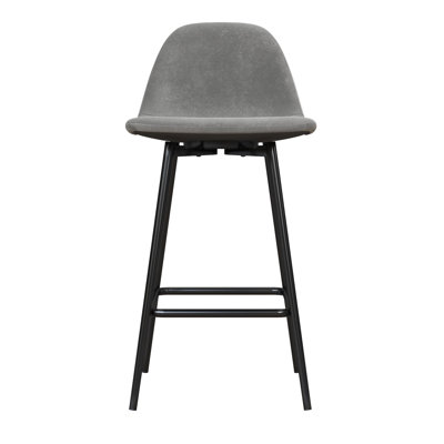Henrine Upholstered Counter Stool with Metal Frame