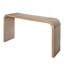 Console en bois naturel, table d'entrée de 59 po, table de style cascade courbée, console avec perles en bois, table d'entrée pour vestibule, couloir, salon, vestibule, couloir, bureau-413725531