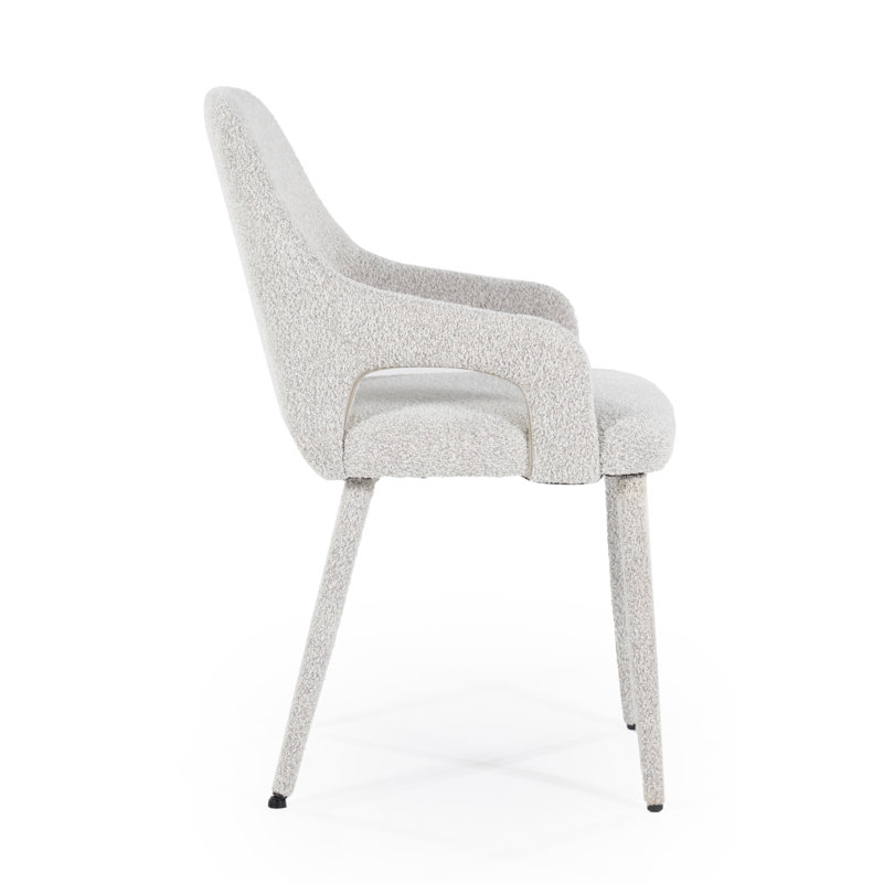 Dining Chair Upholstered Arm Chair, Beige