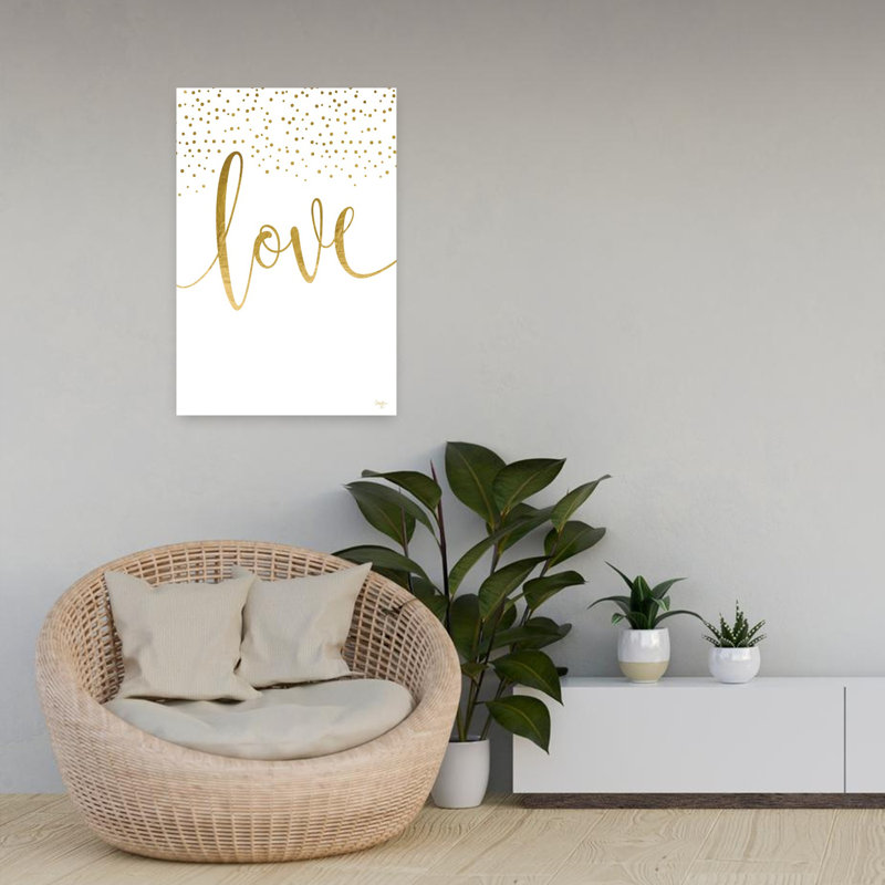 «Love Glitter», art contemporain abstrait, H 24 po x l 16 po