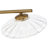 Modern Linear Ellipse Ribbed Glass 4-Light Dimmable LED Semi-Flush Mount
