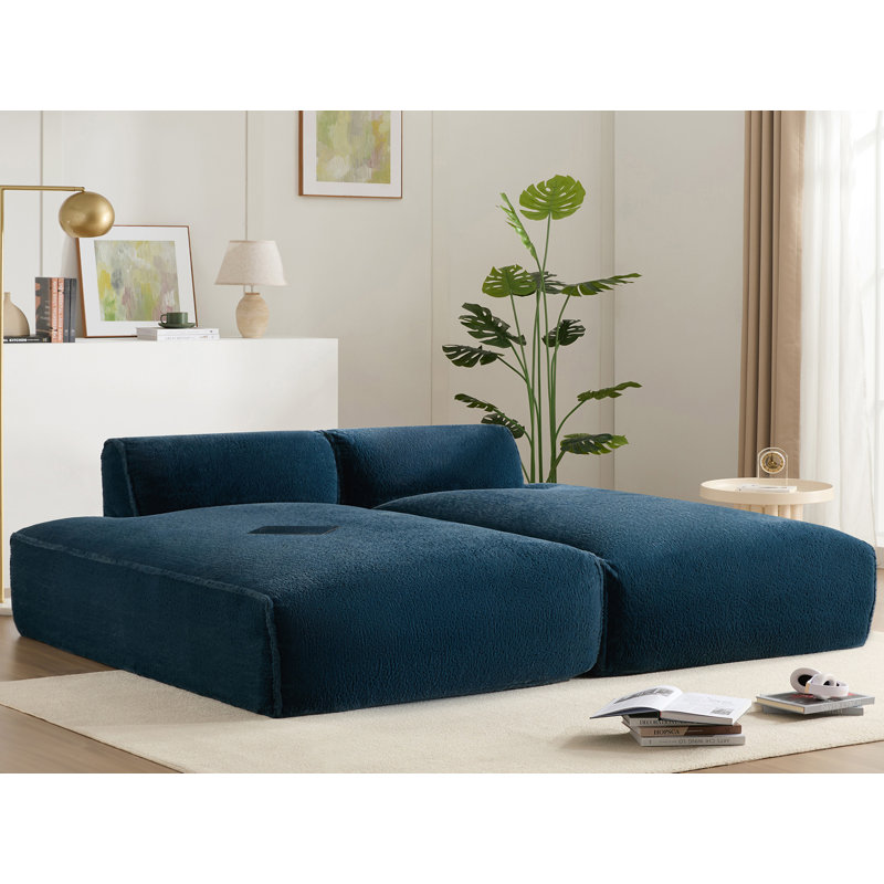 Flâneuse rembourrée, Bleu