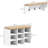 21 Coat Rack And Shoe Bench , 9 Pair Storage Cabinet With Hall Tree For Modern Entryway, Hallway, , Bedroom Organizer, White, Space Design, , Solid Structure, Assembly Required Tree, Storage,