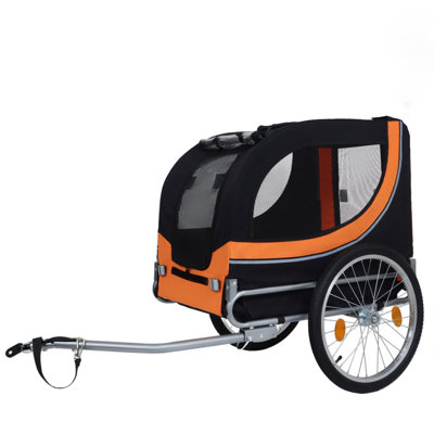 Large Folding Bike Trailer For Dogs – 66LB Capacity All-Terrain Pet Carrier, Durable Steel Frame For Cycling, Jogging, Camping & Outdoor Adventures