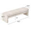 Banc de repose-pieds long rayé avec cadre enveloppant et tissu texturé Loxley-134492437