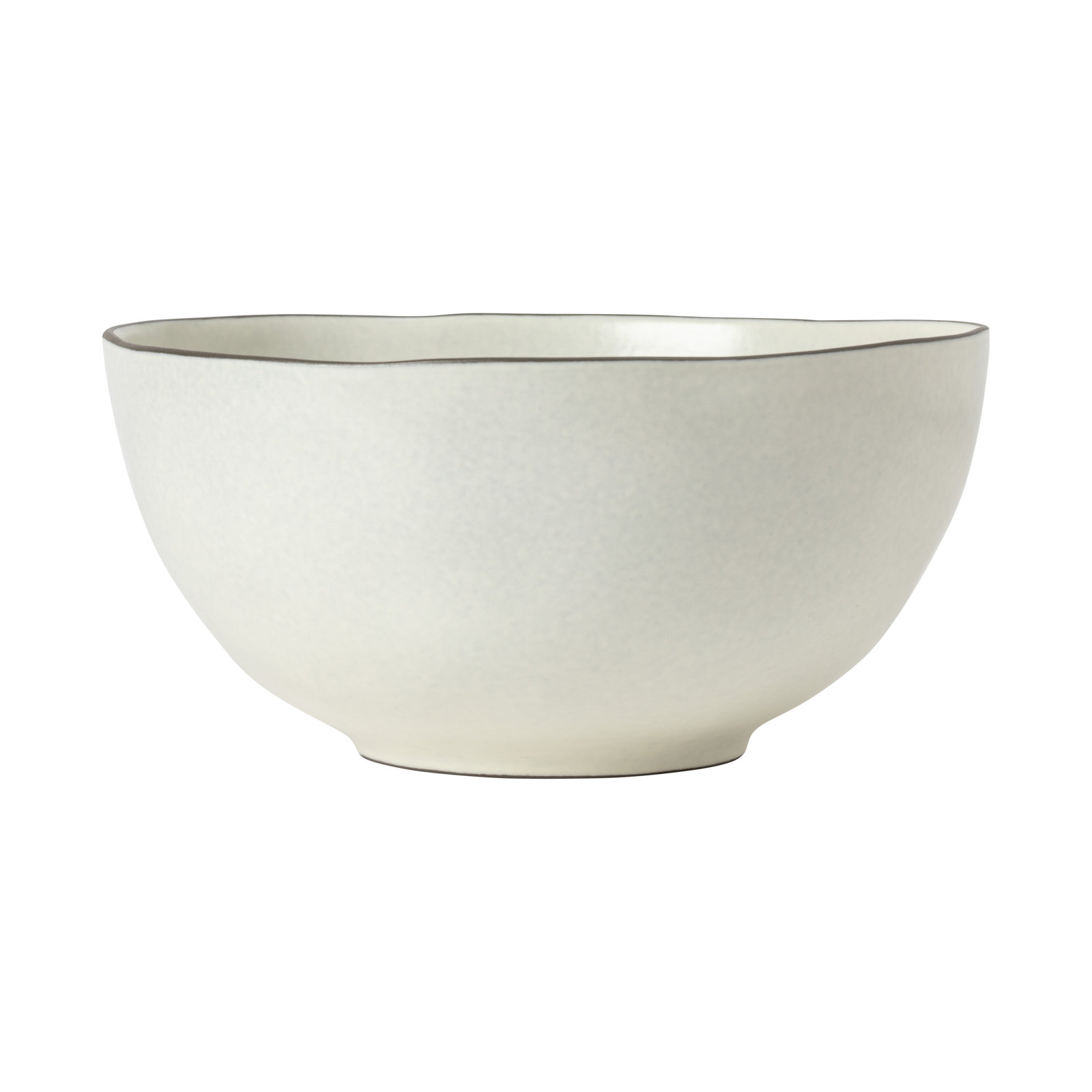 Stacked Organic Serving Bowl, Salt White