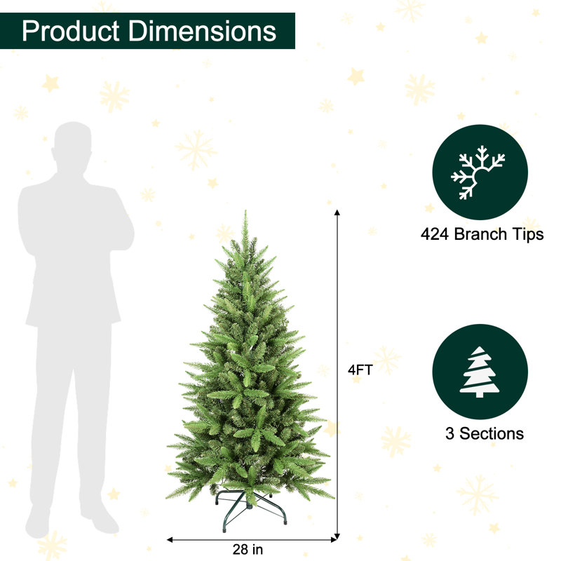 Sapin de Noël artificiel Fraser, 4'
