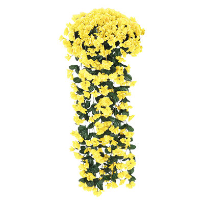  Faux fleurs artificielles pour la décoration de la maison Fleurs suspendues Fleur artificielle mur de glycines Panier guirlande fleurs suspendues Orchidée en soie artificielle