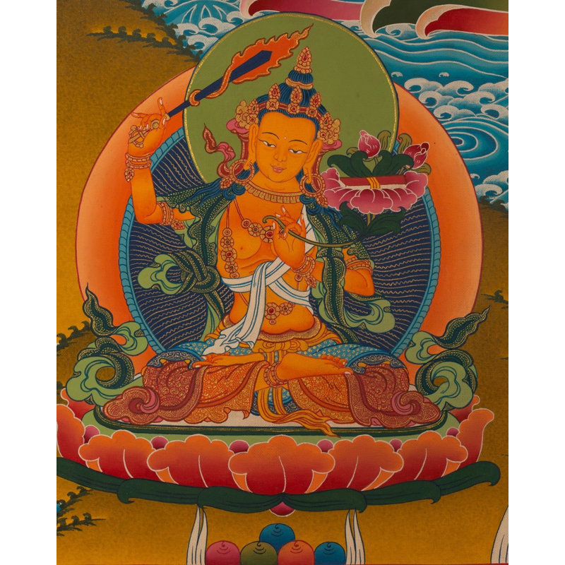 Chengrezig | Avalokiteshvara Thangka (Thangka sans brocart)