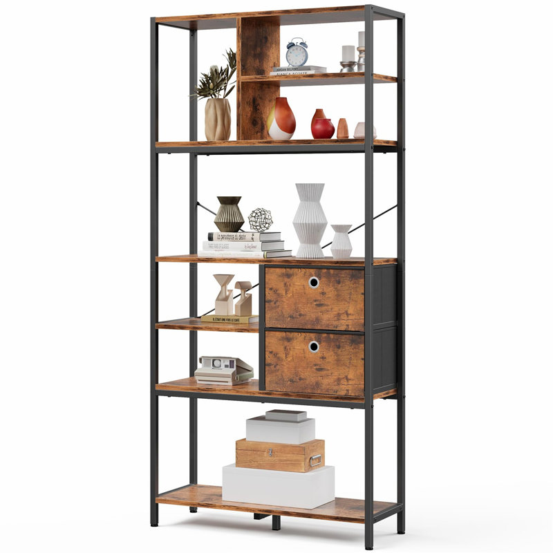 Barty 180cm H x 38cm W Metal Standard Bookcase