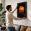 Sun Rays Geometric - Framed Print-755026846-755026847