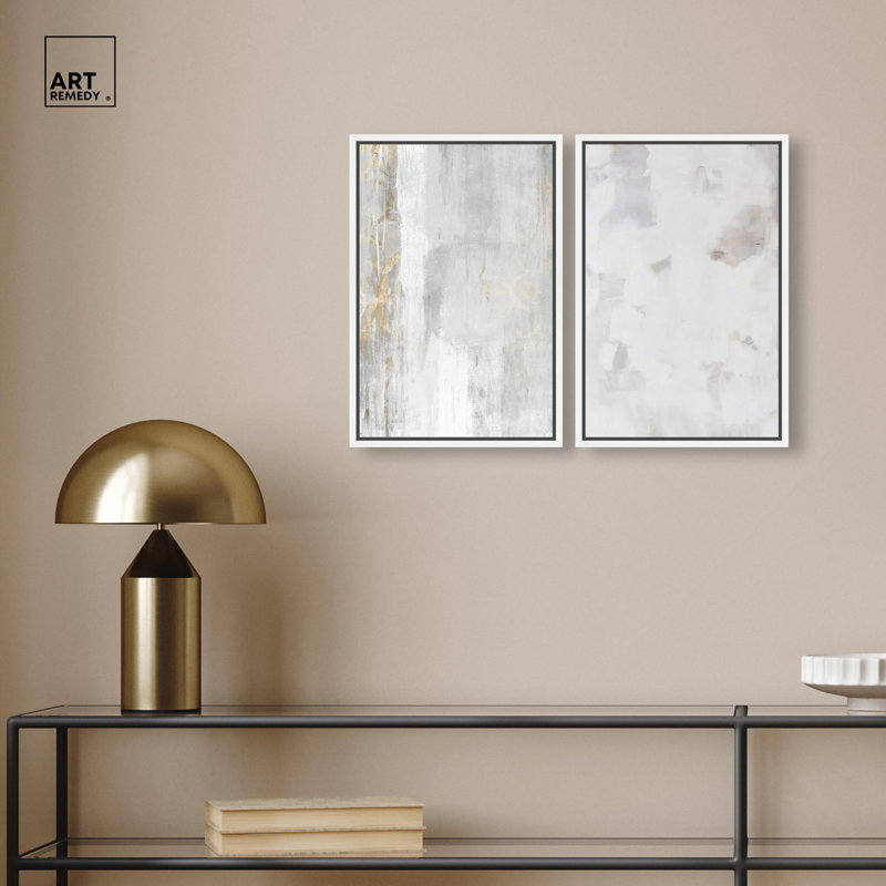 Storytelling Canvas Print Boho Gold Wall Decor Set by Art Remedy, Black Frame, 10 x 15, H 16 po x l 11 po, White Frame