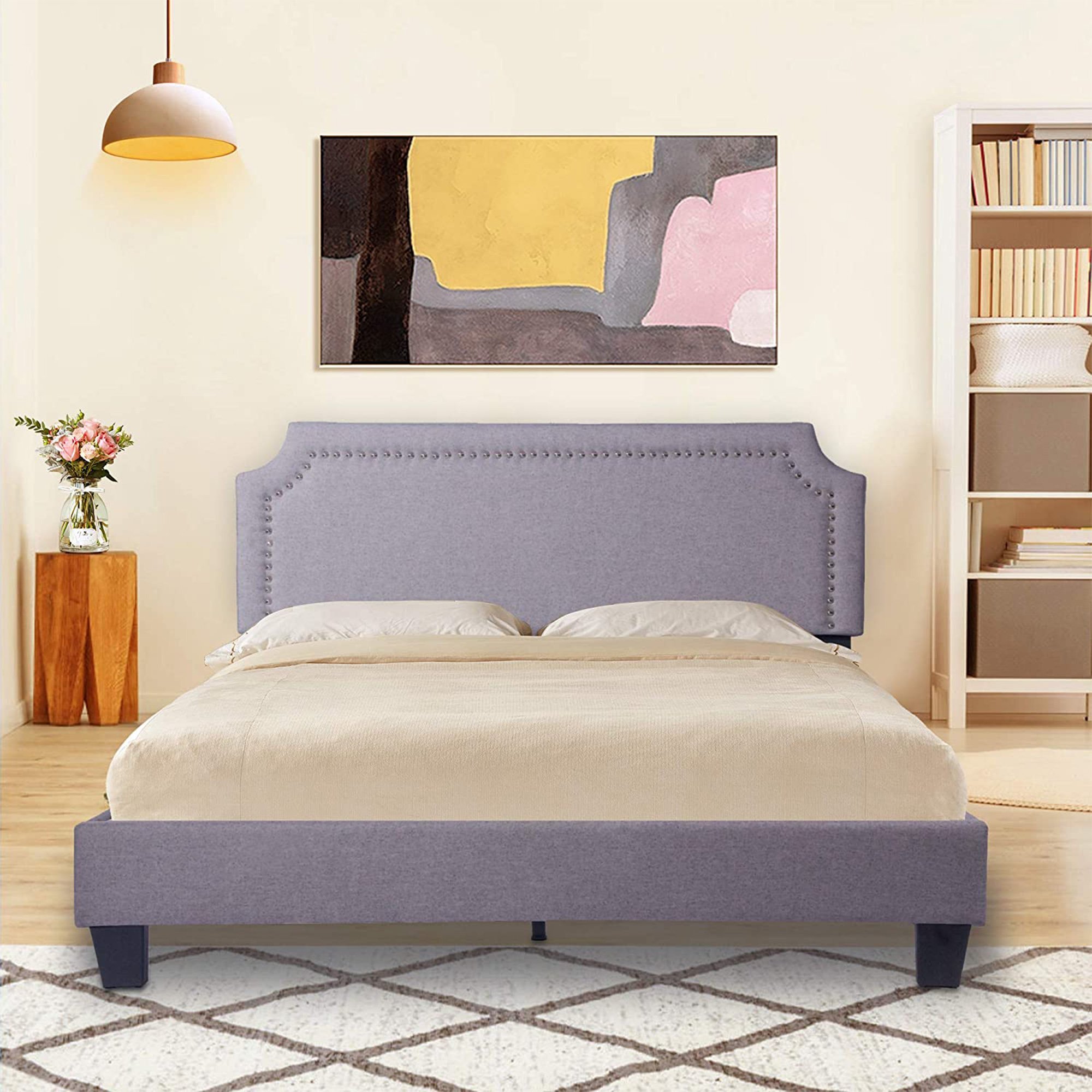 Red Barrel Studio® Upholstered Metal Platform Bed | Wayfair