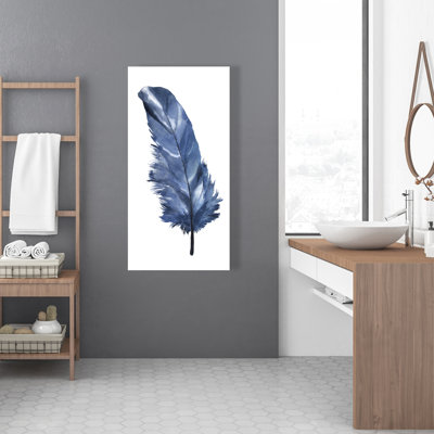 Blue Feather - Feathers Livingroom Canvas for Home Decor