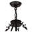 Cryal 6 - Light Dimmable Wagon Wheel Chandelier