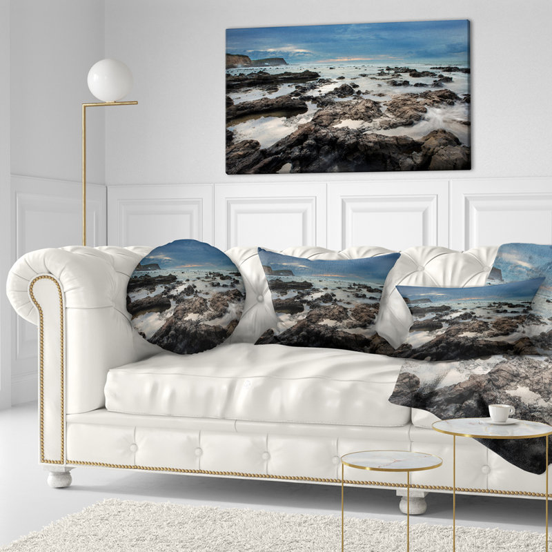 Housse et insert de coussin Rocky Seashore, Rectangle 12" x 20"