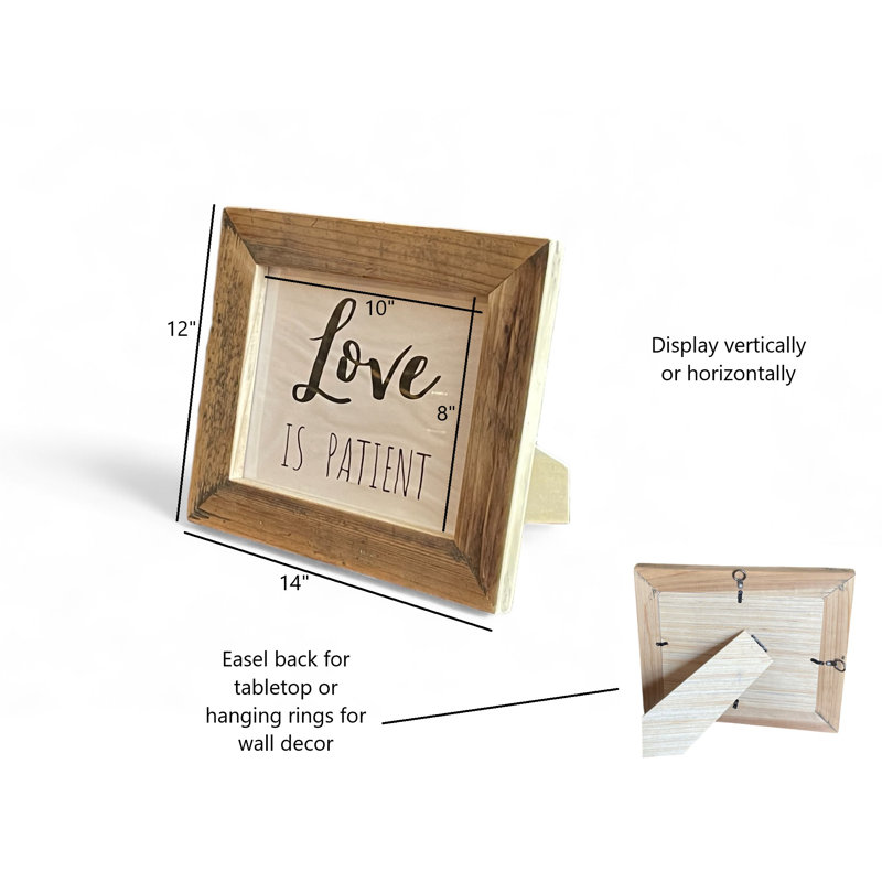 «Rustic Memory Frame», art mural, 8 po x 10 po, Blanc