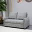 Canapé-lit réglable à dossier réglable, tissu en velours, 2 poches latérales et coussins, gris pour espace de vie, canapé-lit moderne avec balcon, dossier, revêtement, remise
