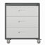 Armoire de rangement en métal robuste avec roulettes - Armoire à outils à 3 tiroirs pour les solutions de rangement de garage, de bureau et de maison