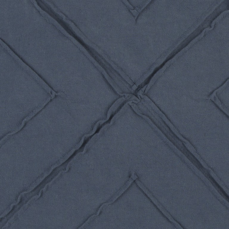 Lattice Cotton Throw Pillow, Indigo, Cotton