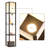 64.2'' Black Led Dimmable Column Floor Lamp With Shelves