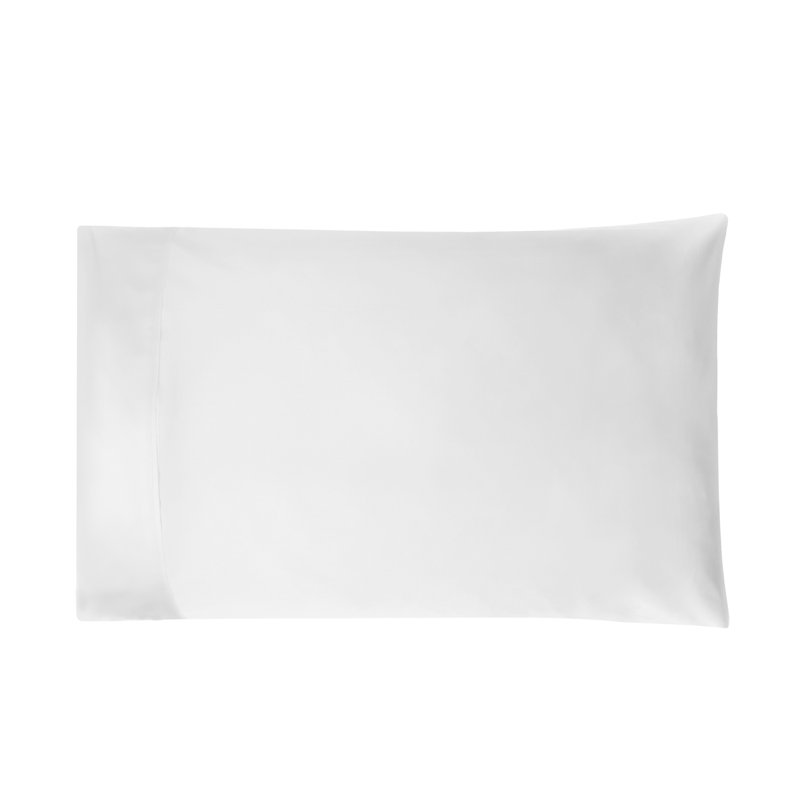 Estate 100% Cotton Sateen pillowcases (pack 2 un), Standard, white-white