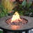 Outdoor Propane Fire Pit - Square Stonecrest Gas Fire Pit for Patio, 50,000 BTU Concrete Table with Lava Rocks & Waterproof Cover