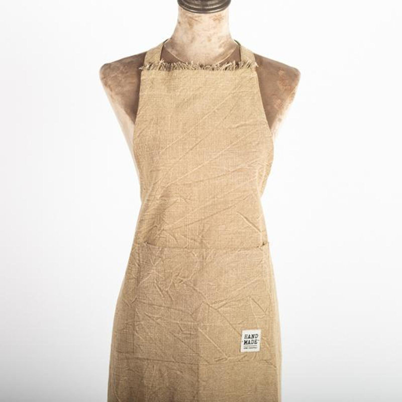 Tablier beige délavé à la pierre, Beige