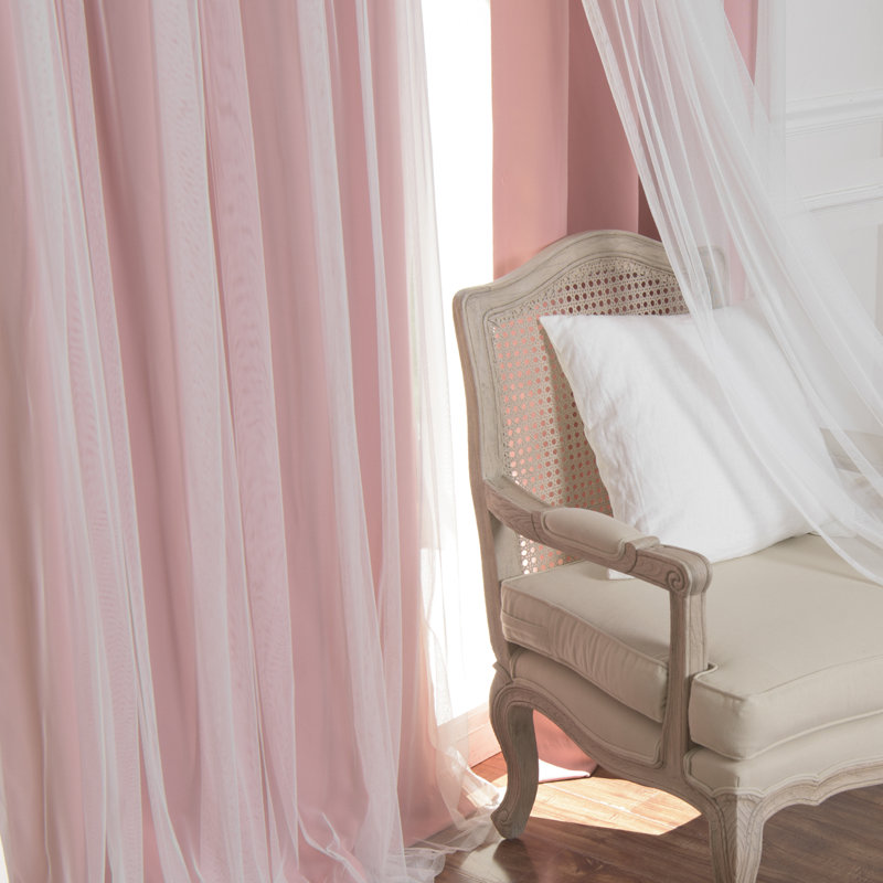 Yacine Blackout Single Curtain Panel, Coral