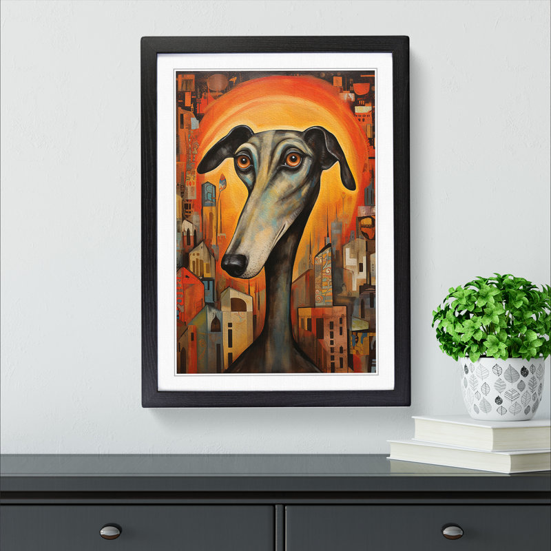 Greyhound Orphism No.2 - Framed Print
