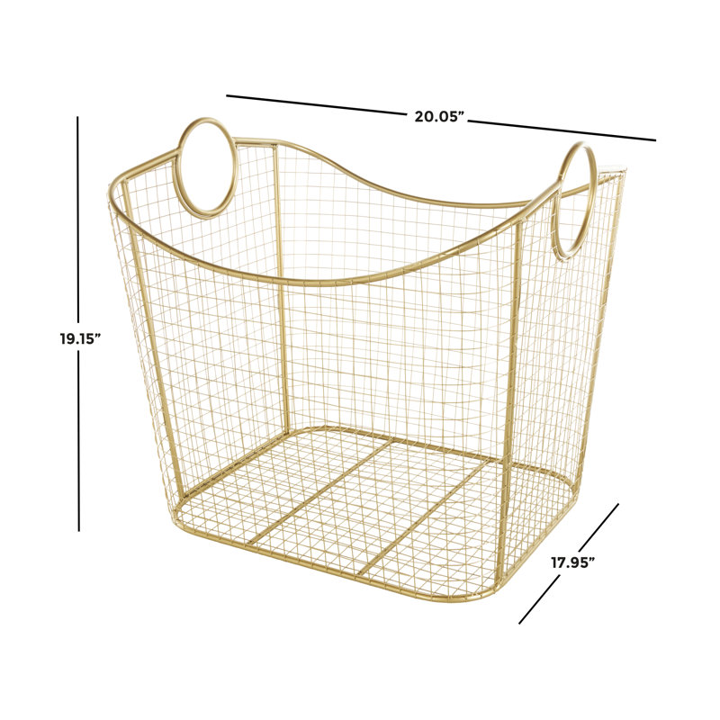 Joss & Main Basket, Gold