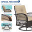 Chaise berçante et pivotante pour 2 personnes avec coussins et table d'appoint Rauridh-1837292824