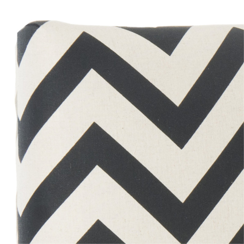 Cespedes Upholstered Headboard, Twin, Black / White