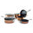 Gotham Steel Stackmaster 15 Piece 7'' and 10'' Copper Space Saving Nonstick Cookware Set