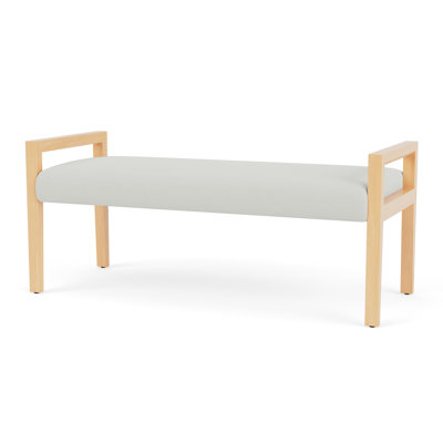 Brooklyn Waiting Reception 2 Seat Bench Wood Frame