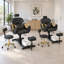 Fauteuil de pédicure avec bain de pieds massant, fauteuil de spa pivotant à 360° - Noir-135791485