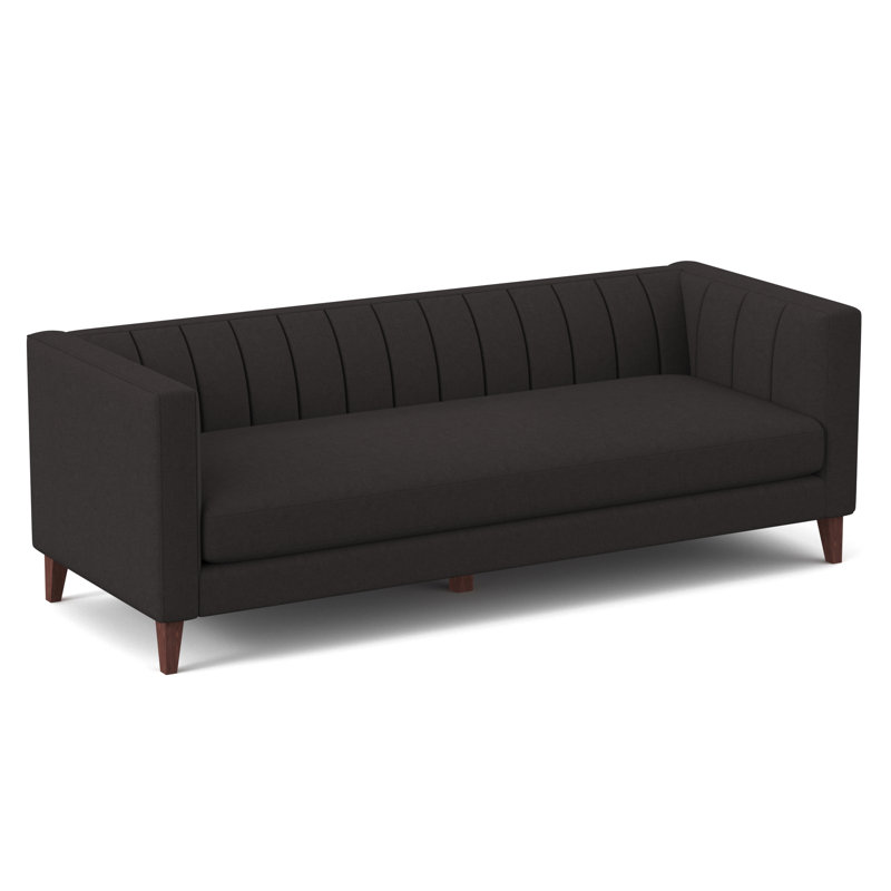 Canapé Provo, Velours performance asphalte Bella, H 31 po x l 58 po x P 34 po