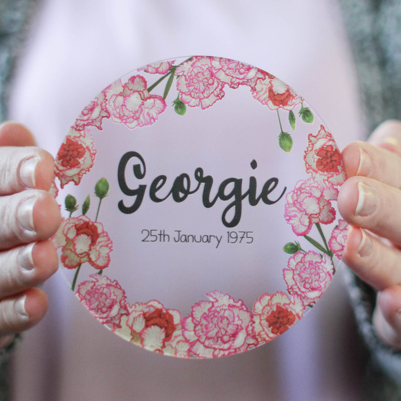 Acrylic Round 1 Piece Coaster, Yes