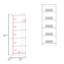 Bibliothèque, 4 tablettes, bois manufacturé